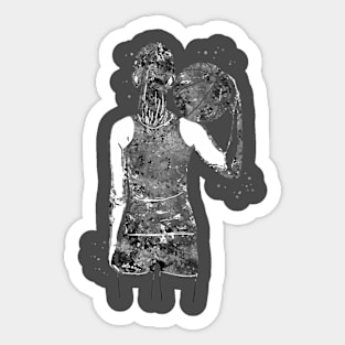 Girl Basketball Player With Ball Sticker